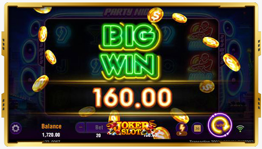 รางวัลโบนัสและแจ็คพอต PartyNight ปาร์ตี้ ไนท์